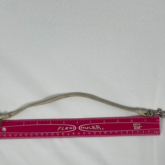 Coach Signature Brown Tan Cream Zipper Wristlet - Picture 11 of 14